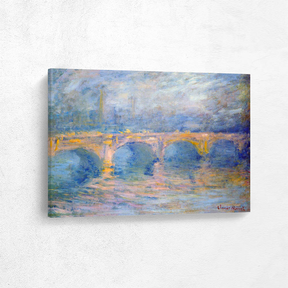 Waterloo Bridge at Sunset Pink Effect