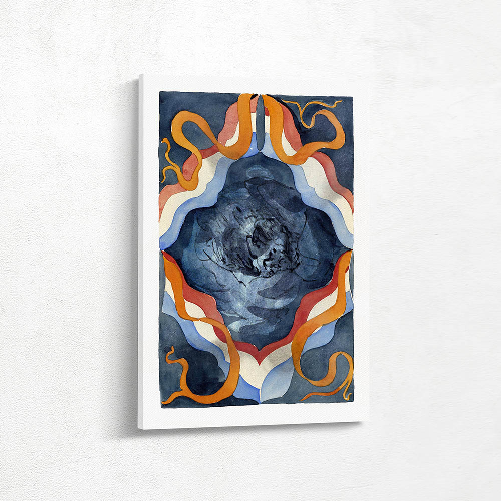 Decorative design with crowned W and national colors