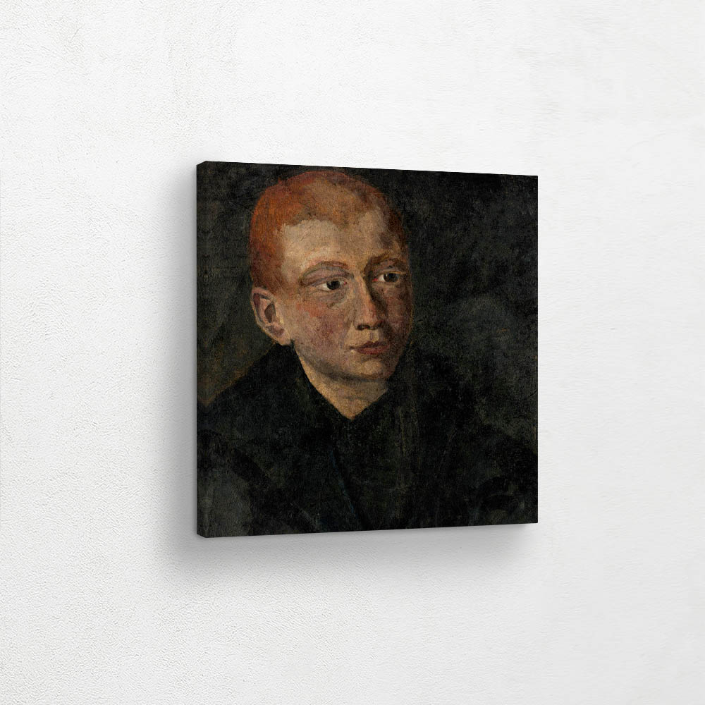 Boy head with red hair