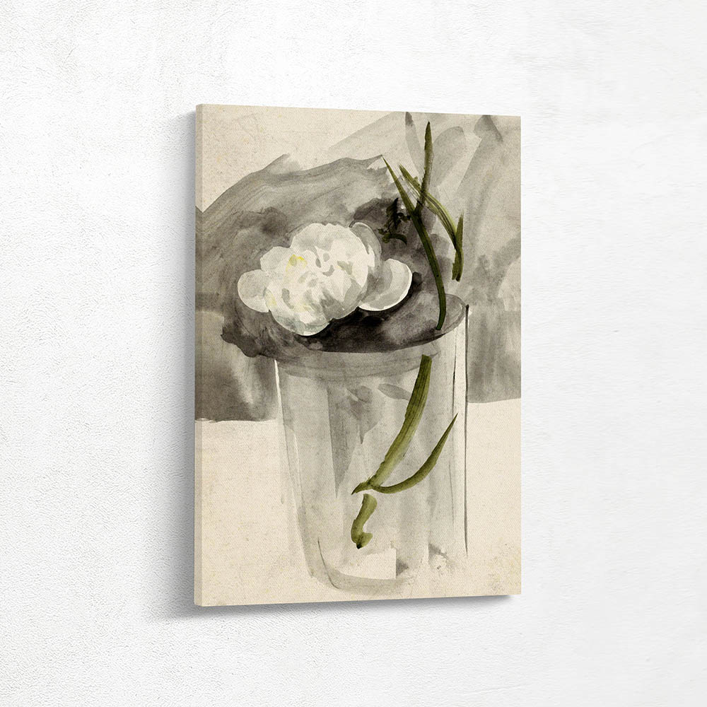 White flower in a glass White flower in a glass