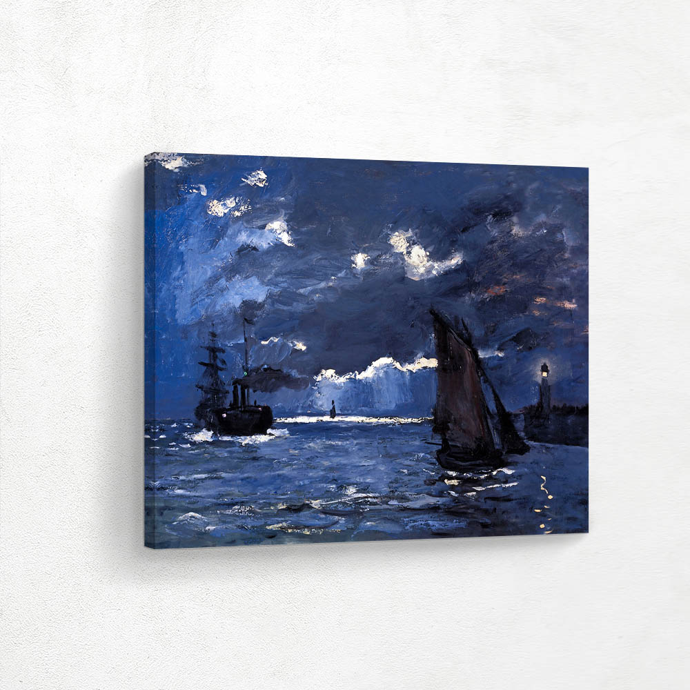 A Seascape Shipping by Moonlight 1864 A Seascape Shipping by Moonlight 1864