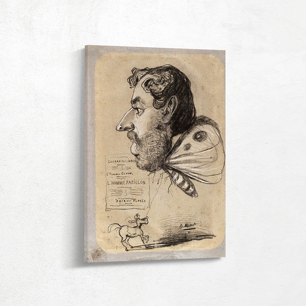 Caricature of Jules Didier Butterfly Man