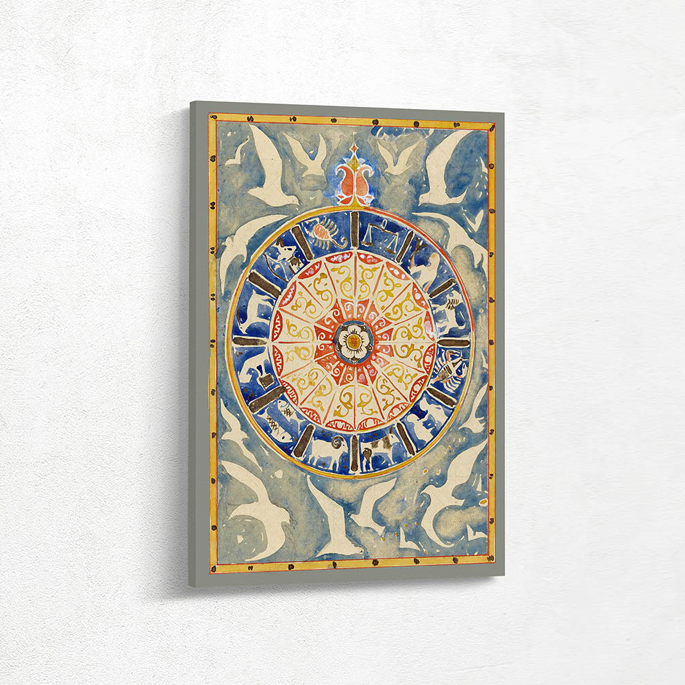 Circle with signs of the zodiac