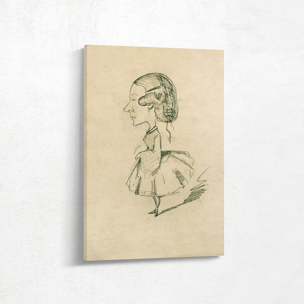  Young Girl in Profile with a Sharp Nose  Young Girl in Profile with a Sharp Nose