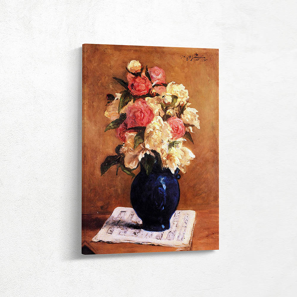 Bouquet of Peonies on a Musical Score