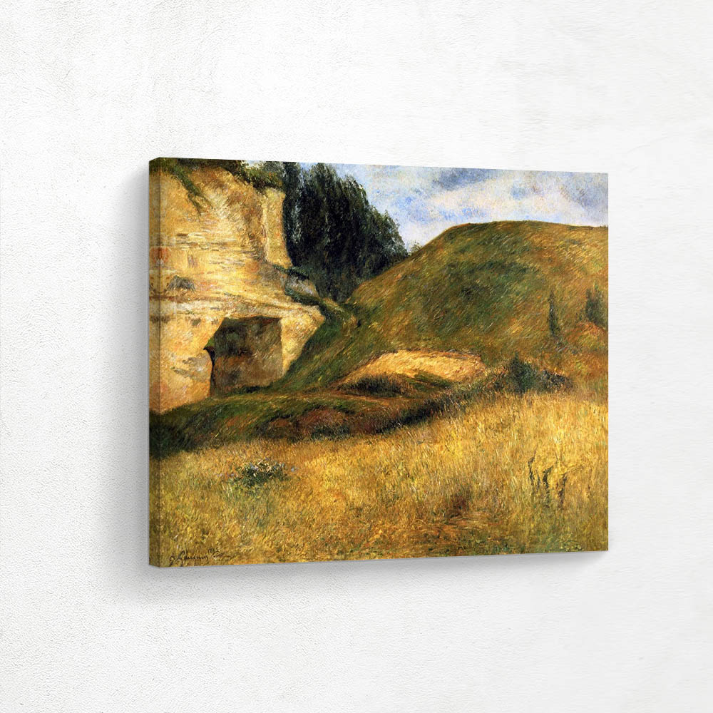 Quarry hole in the cliff