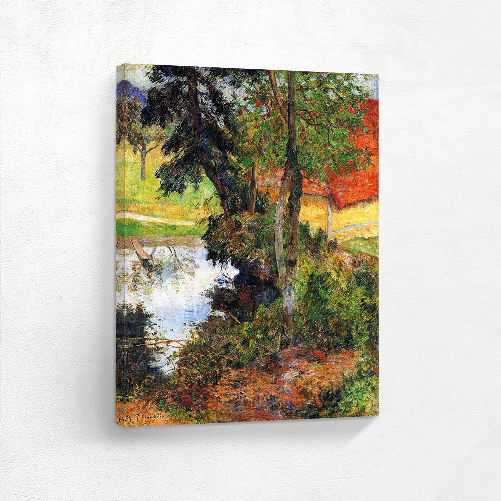 Red roof by the water