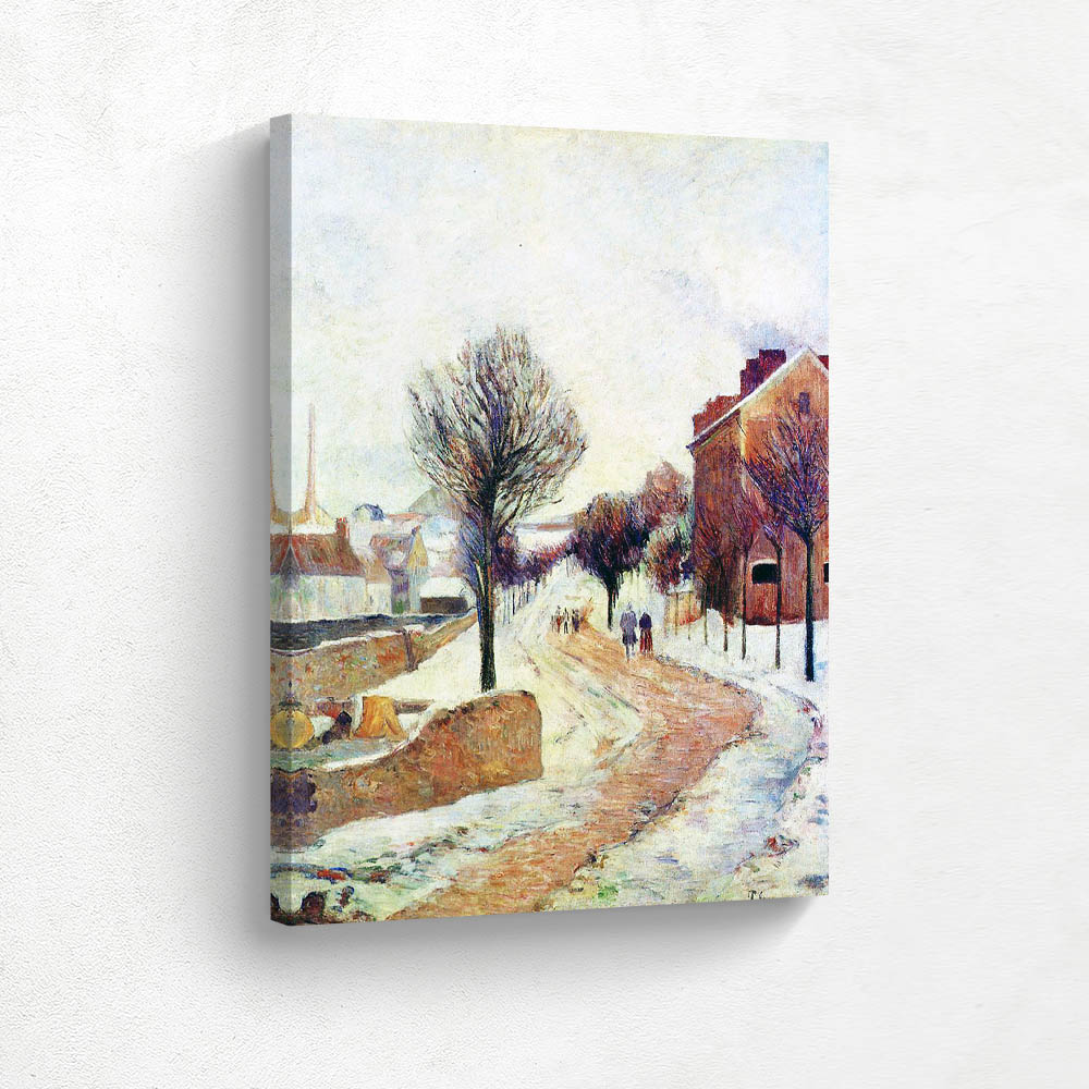 Suburb under snow