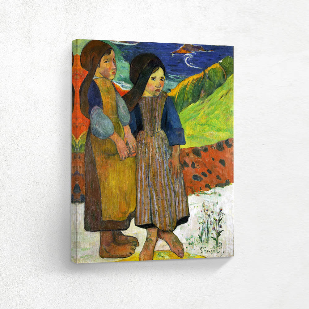 Two Breton Girls by the Sea