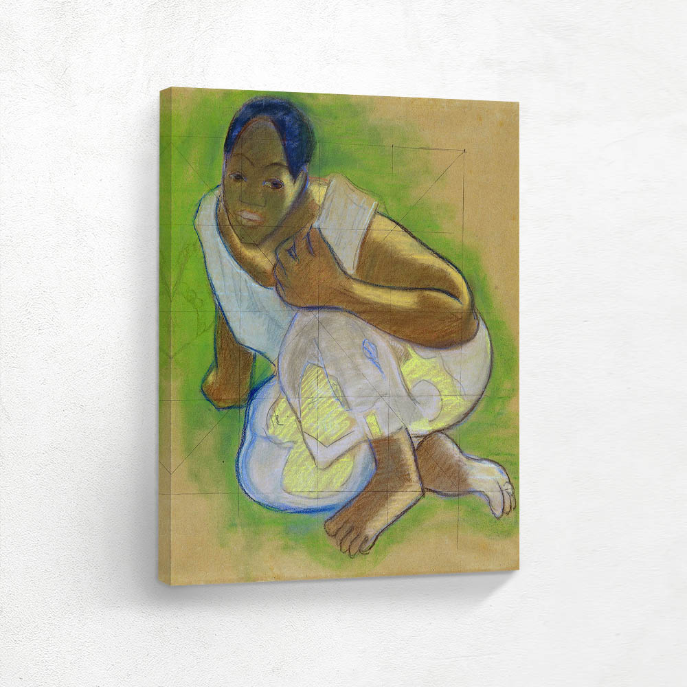 Crouching Tahitian Woman