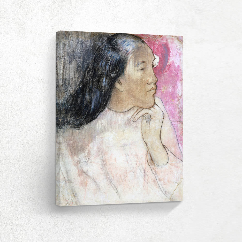 A Tahitian Woman with a Flower in Her Hair