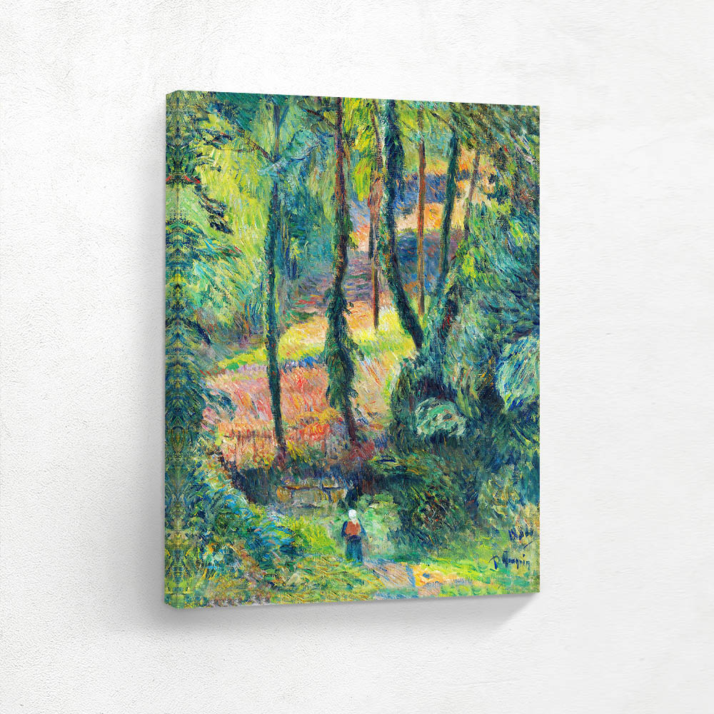 Chemin Creux Dans Une Pente Boisée