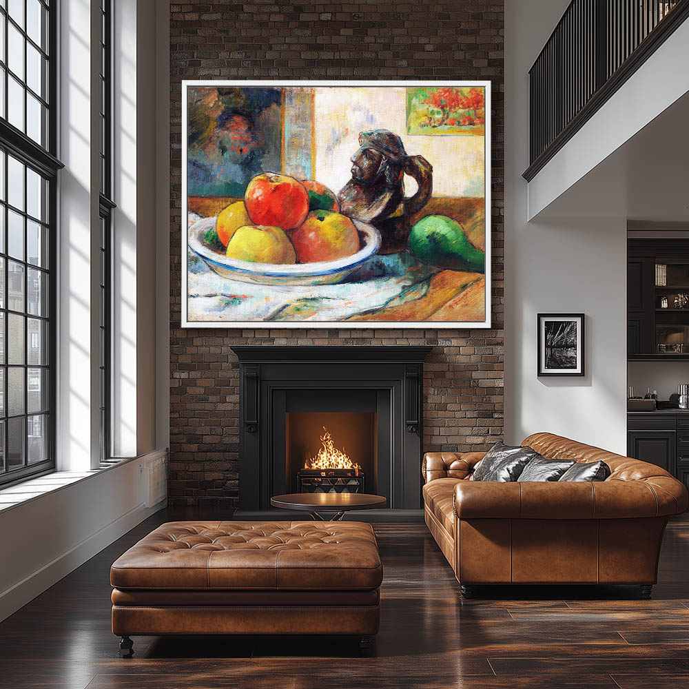 Still Life with Apples a Pear and a Ceramic Portrait Jug - Image 4