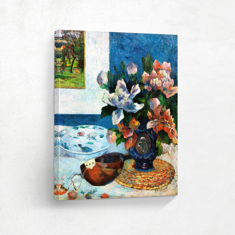 Nature morte avec pivoines de chine et mandoline