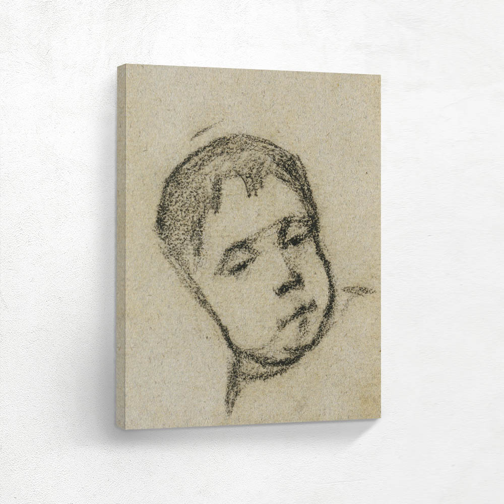 Emil Gauguin as a Child Head on a Pillow