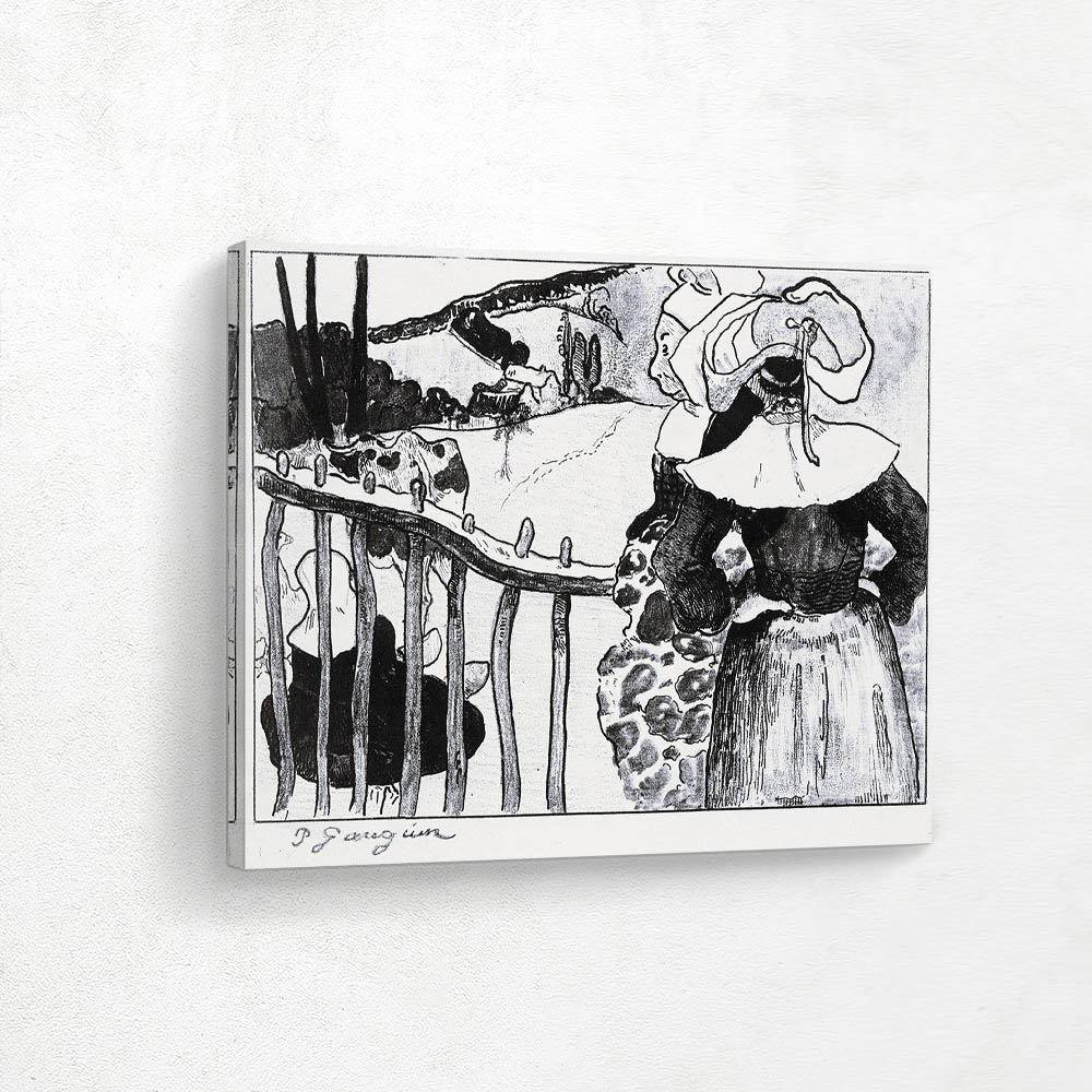 Breton Women Beside a Fence