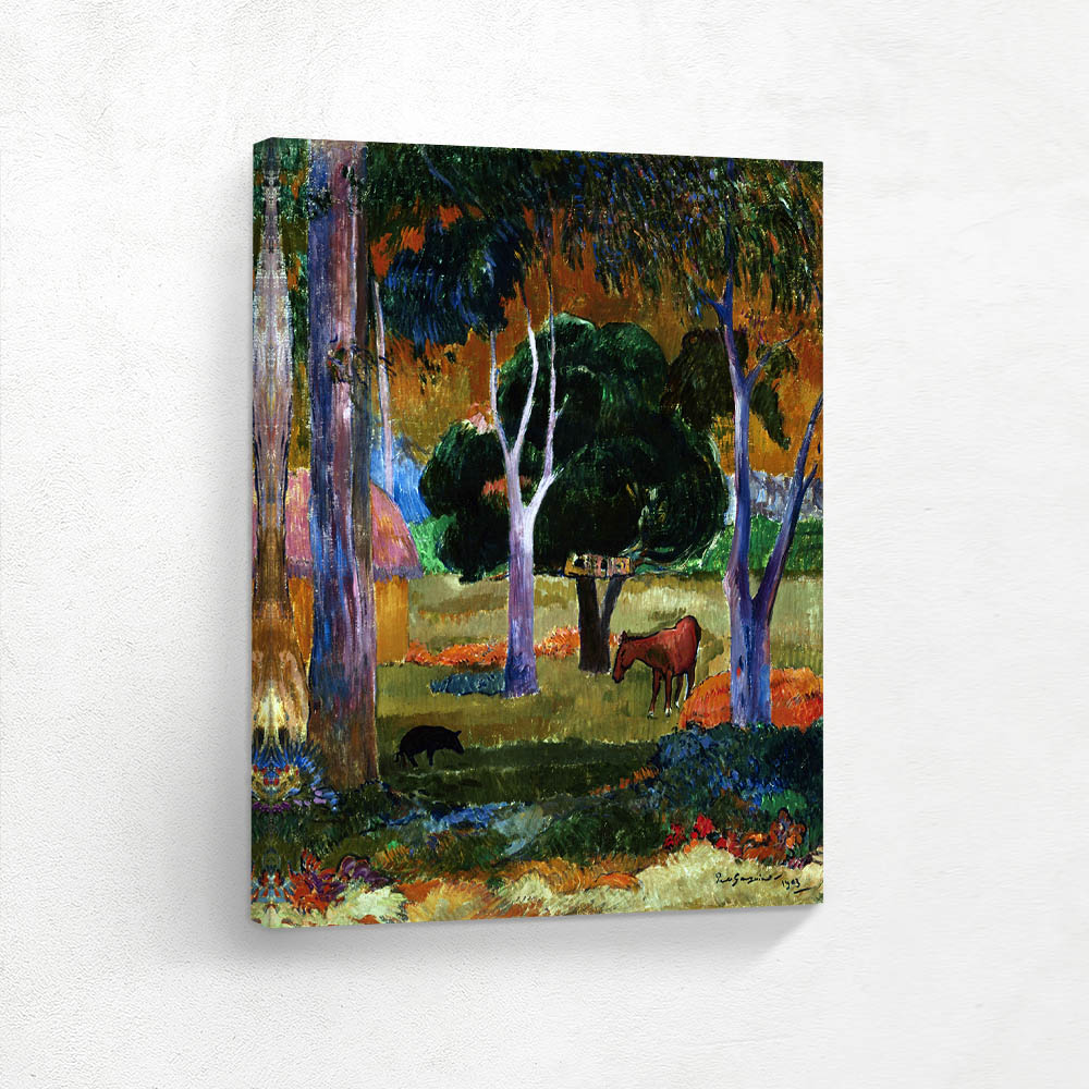 Landscape with a Pig and a Horse Hiva Oa