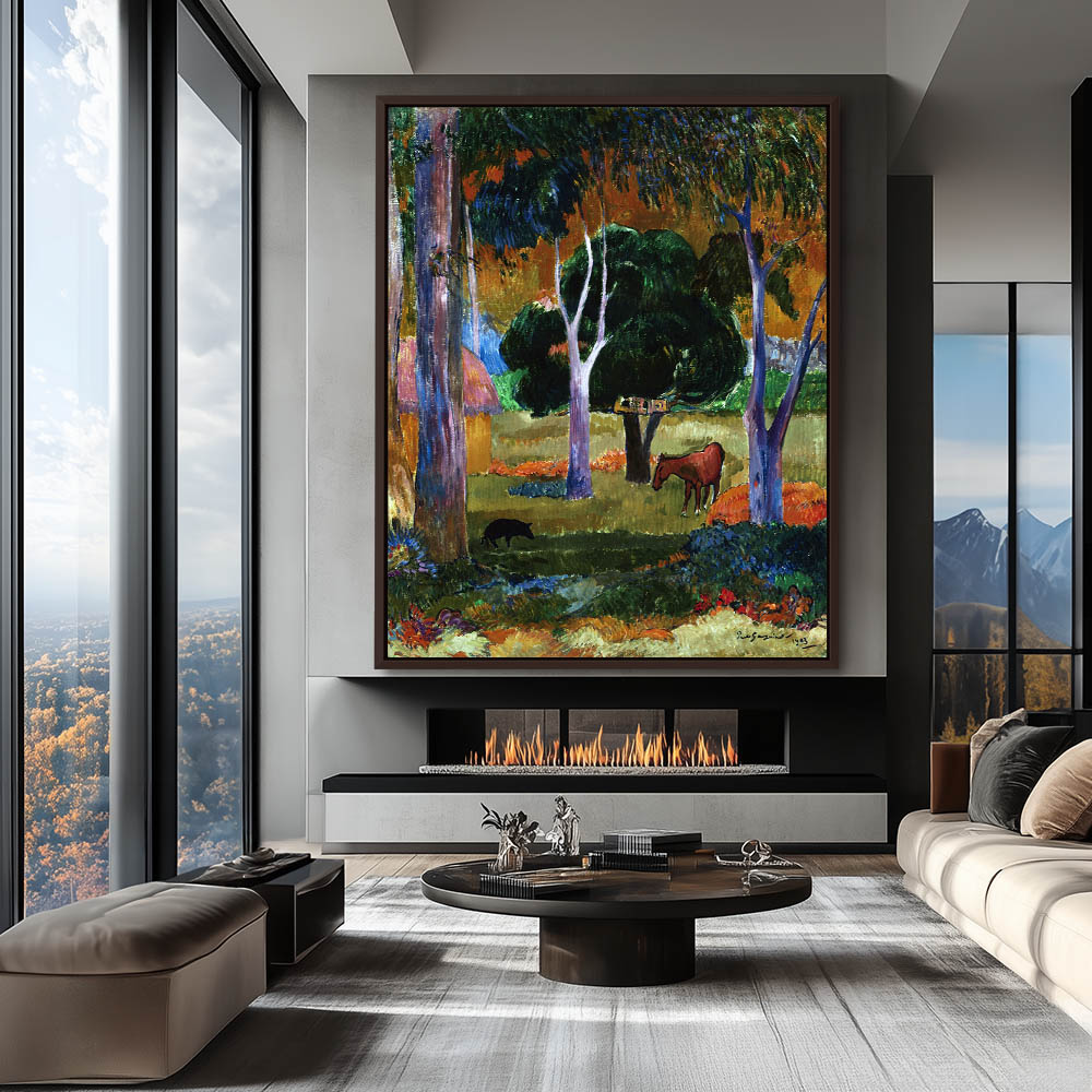 Landscape with a Pig and a Horse Hiva Oa - Image 3