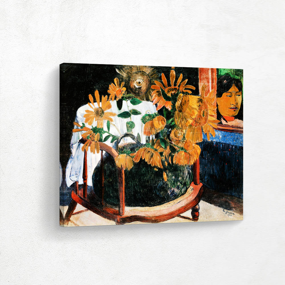 Still Life with Sunflowers on an Armchair