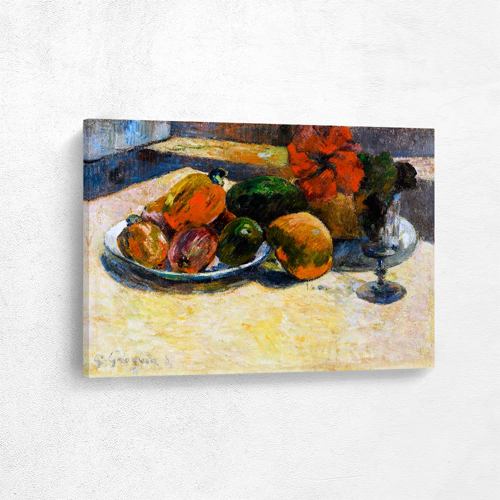 Still Life with Mangoes and a Hibiscus Flower