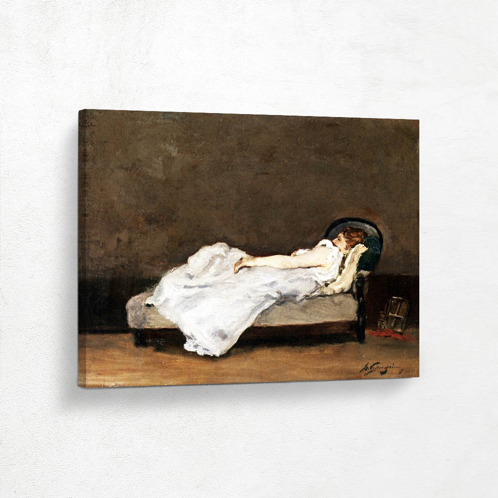 Mette Asleep on a Sofa