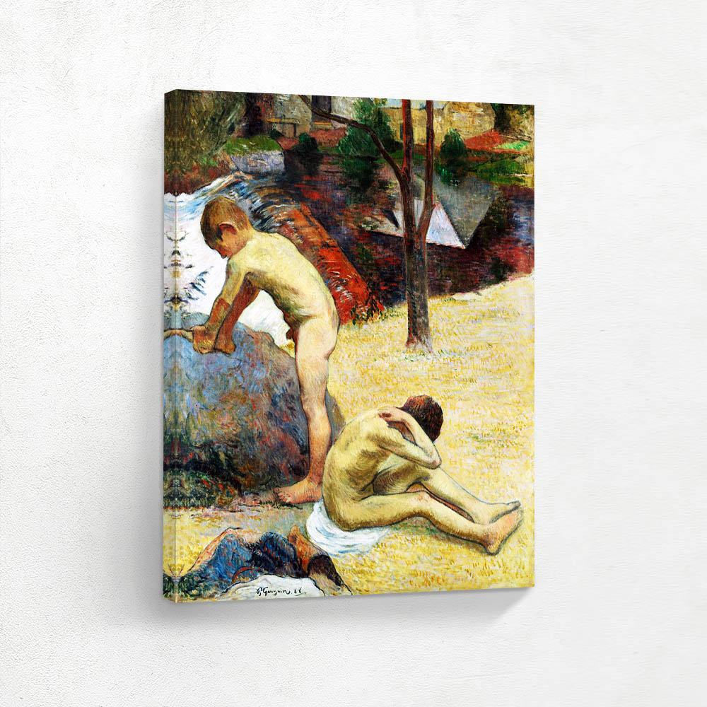 Breton boys bathing