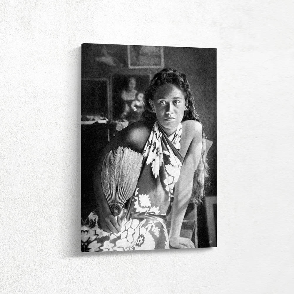 Young Girl With Fan Photo