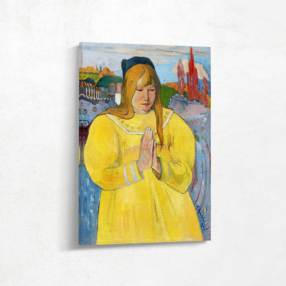 Praying Breton girl Young Christian girl