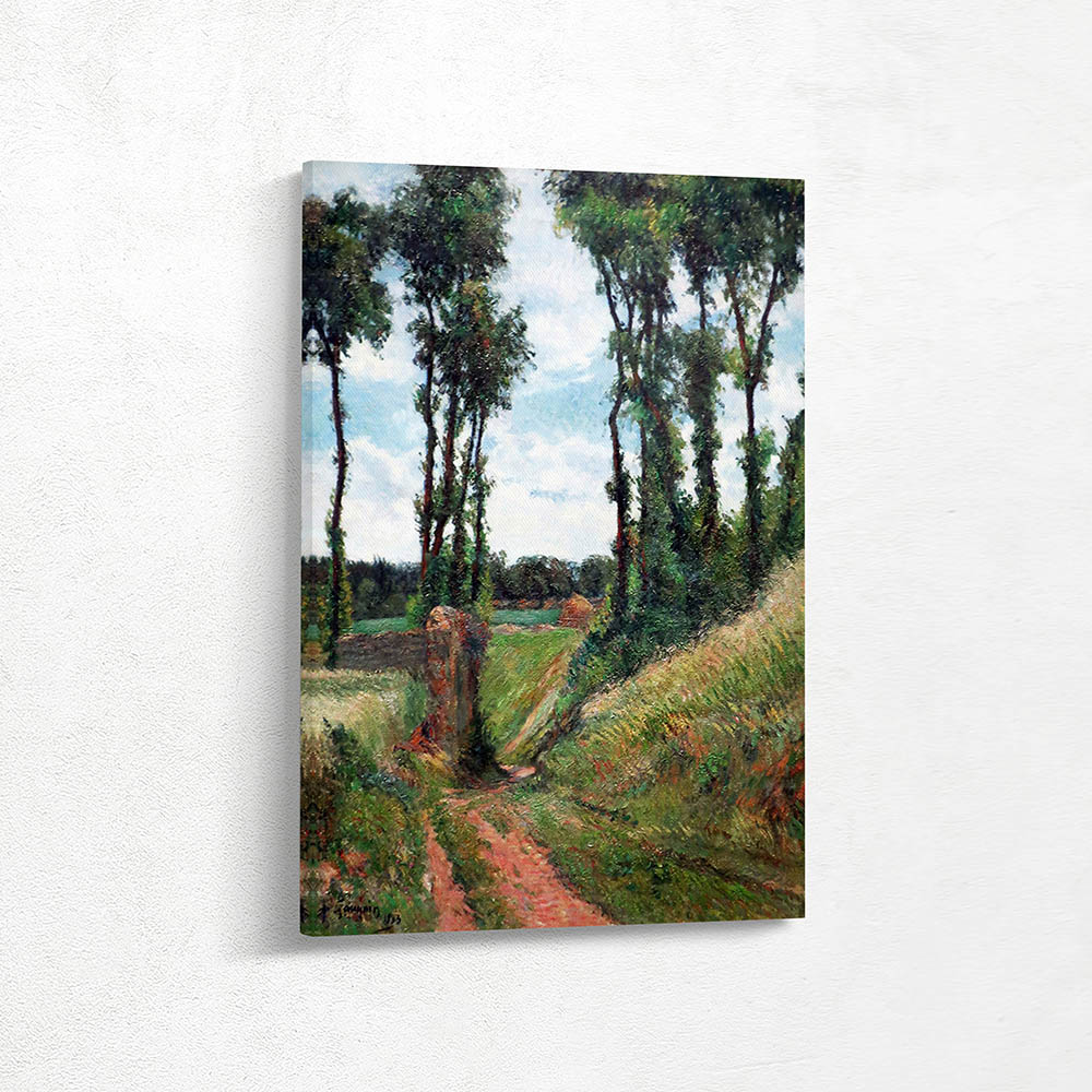 Landscape with Tall Trees or Poplar Lined Lane Osny