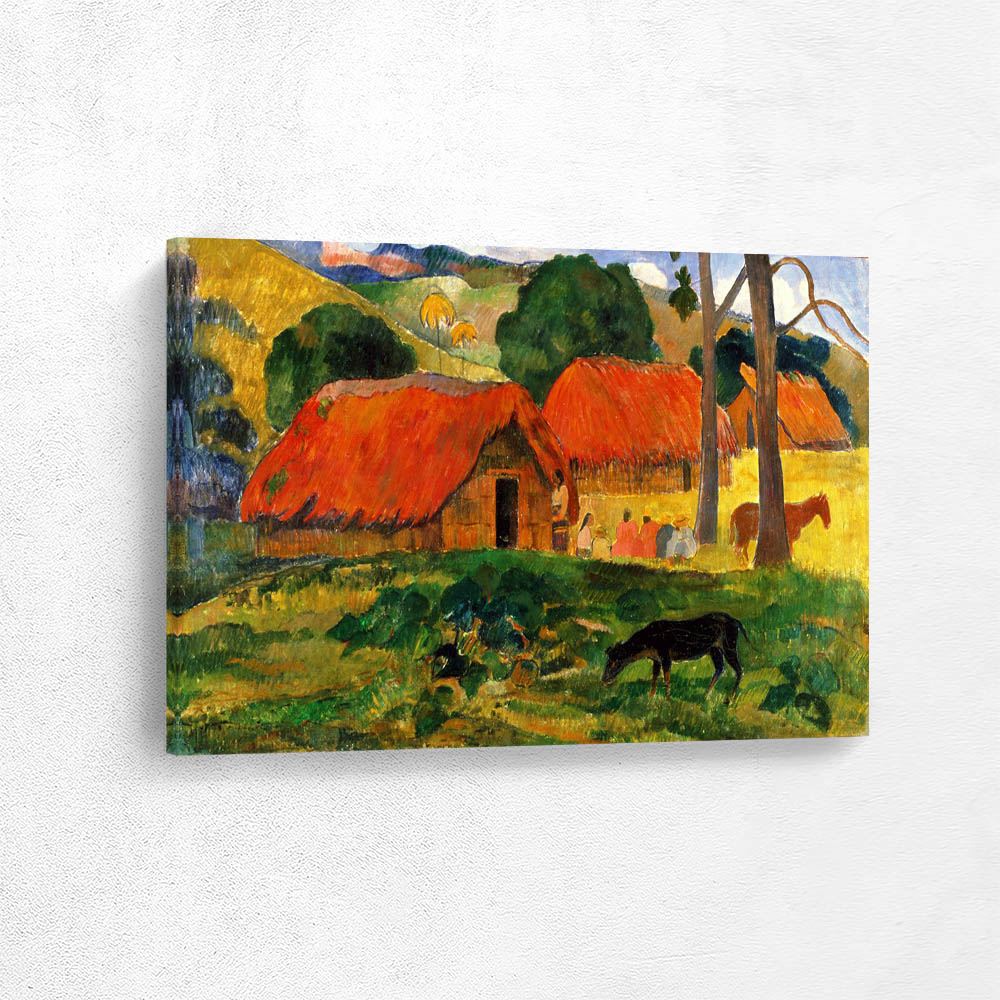 Dog in front of a Hut Tahiti