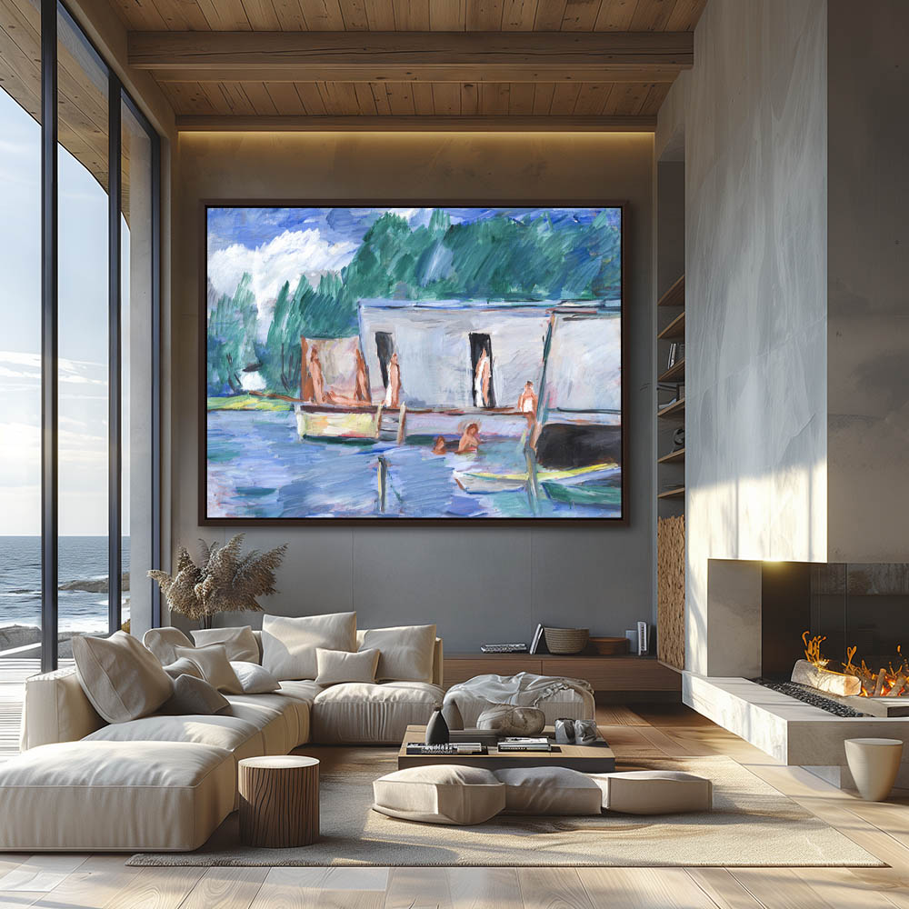 River view with bathhouses - Image 3