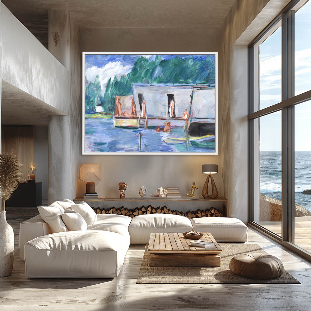 River view with bathhouses - Image 4