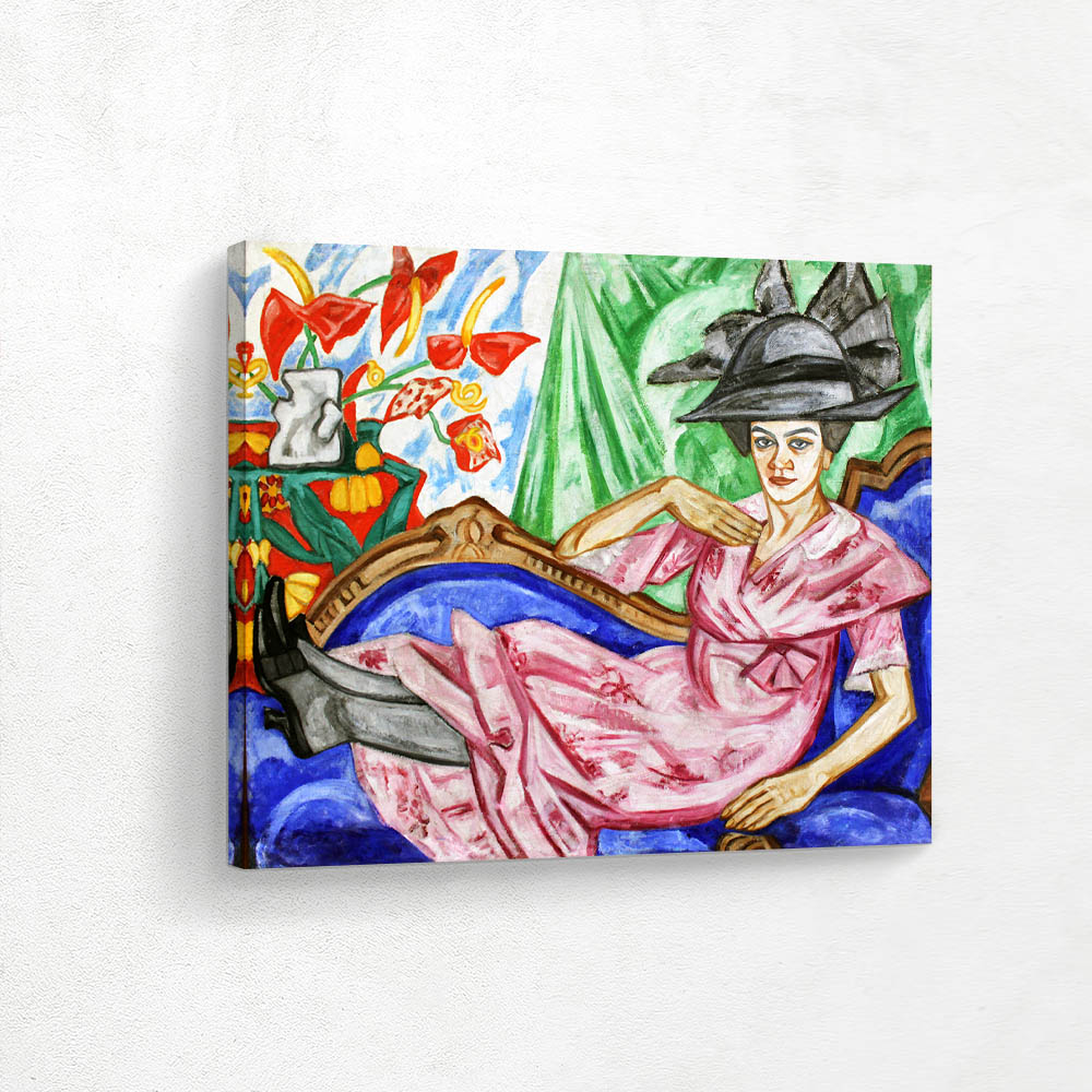 Lady in pink Artists sister Anna Rozanova