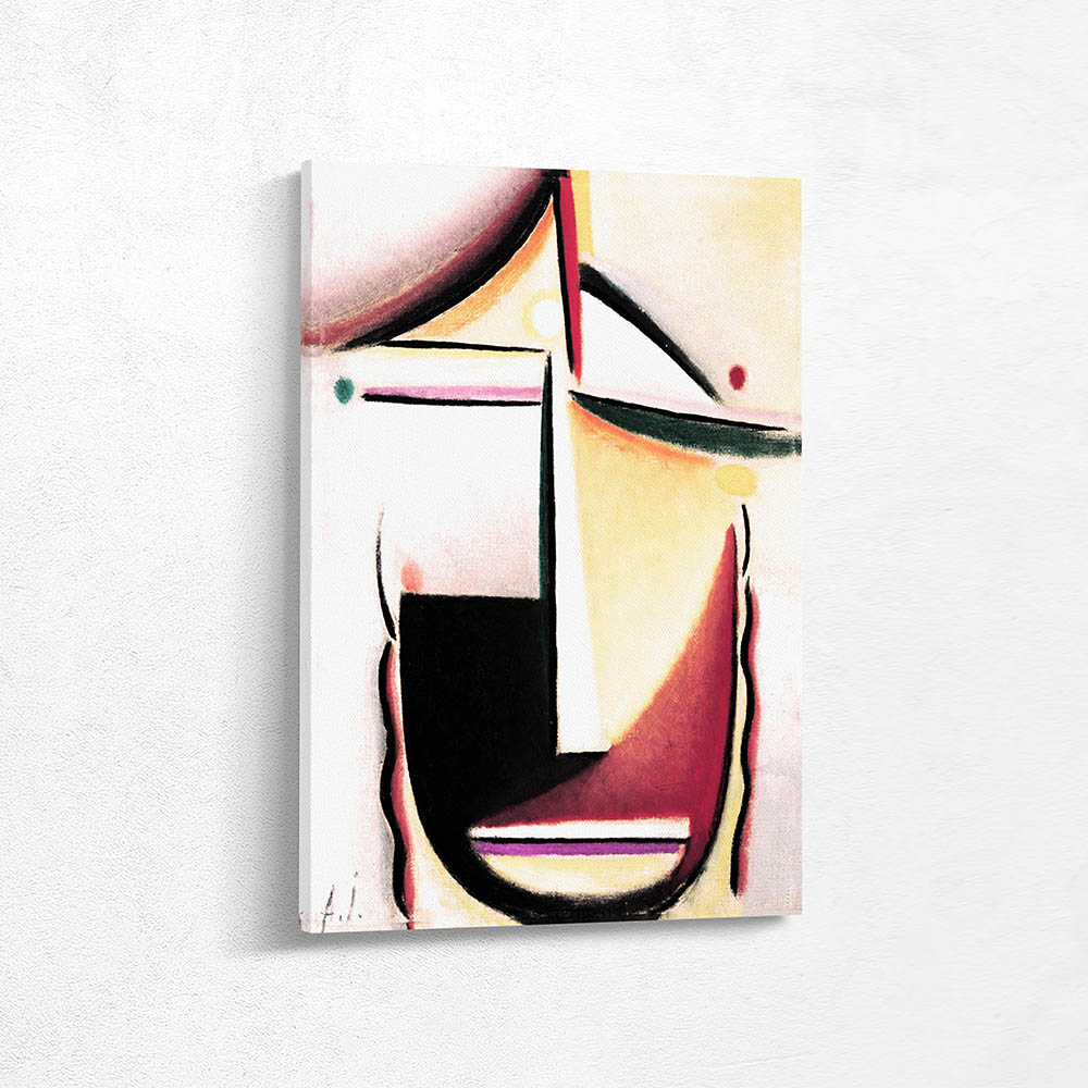 Abstract Head Black Yellow Purple