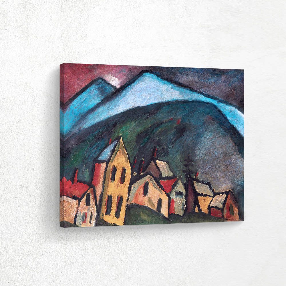 Mountain landscape with houses