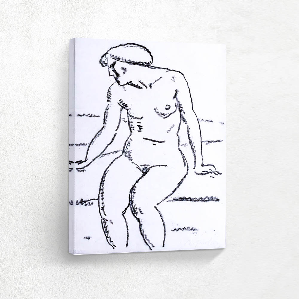 Seated Nude with Face in Profile
