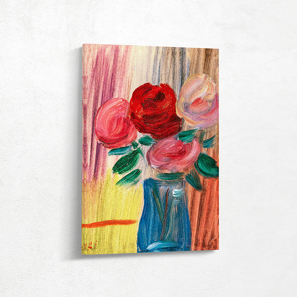 Still Life Flowers in a Blue Vase