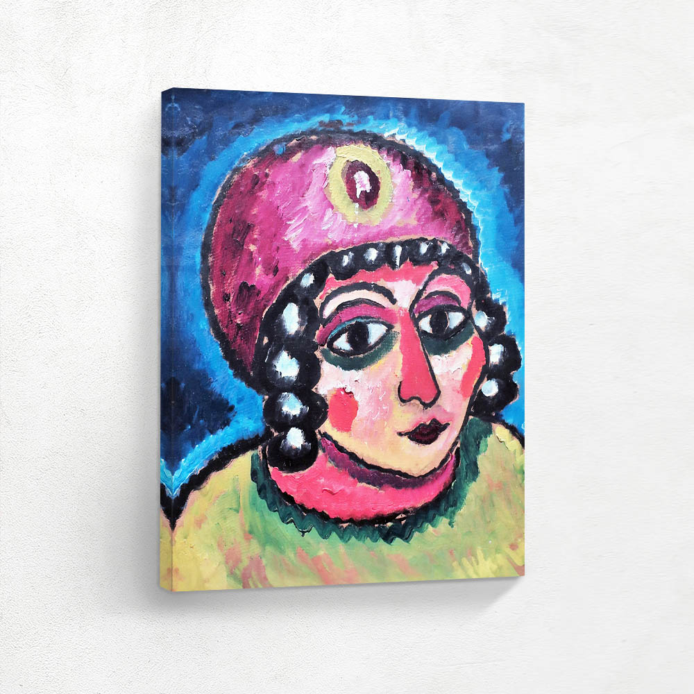 Girls Head with Red Turban and Yellow A Barbarian Princess
