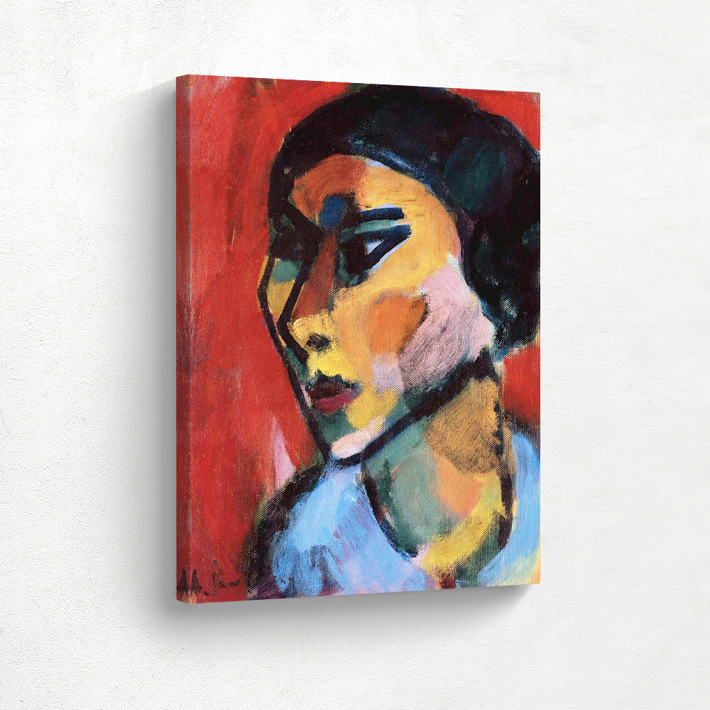 Womans Head in Three Quarter Profile Fragment