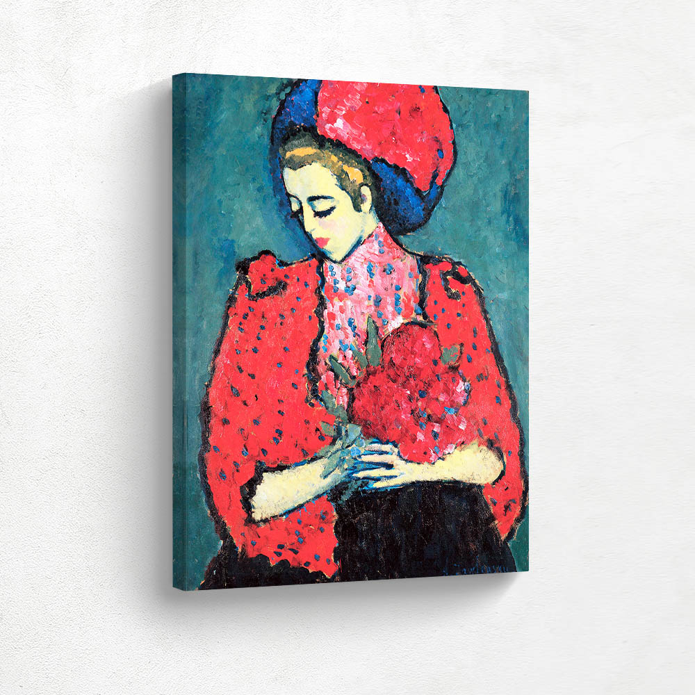 Young Girl with Peonies