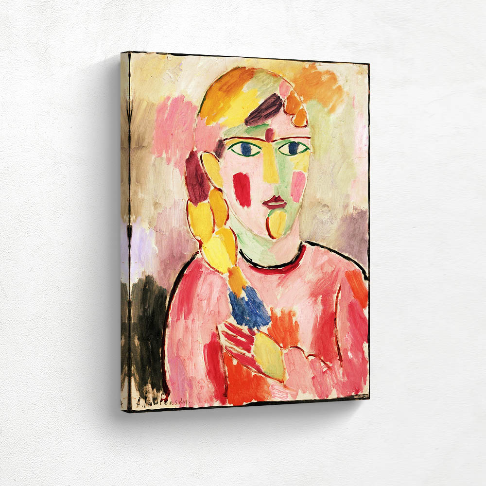 Girl with Blue Eyes and a Ponytail