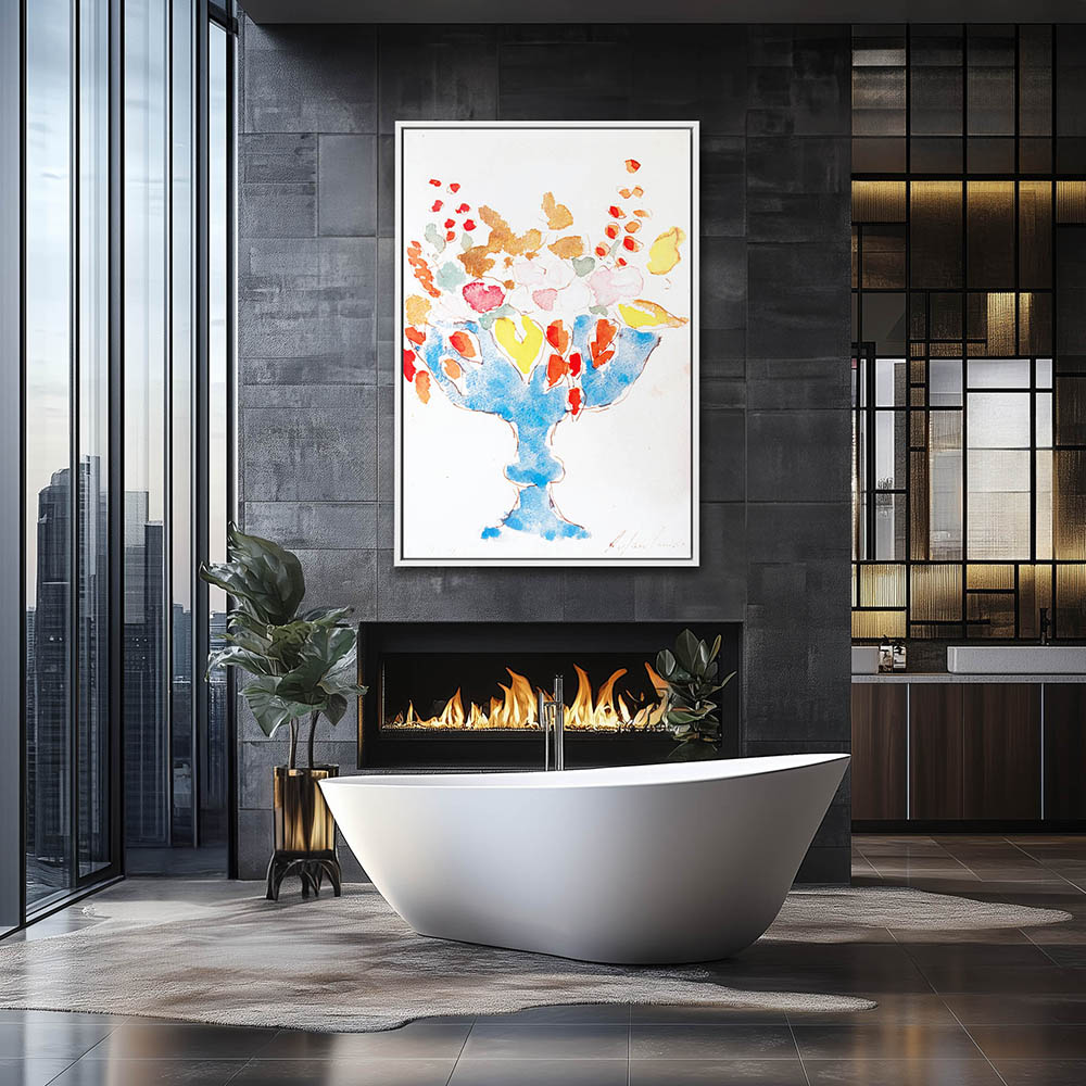 Flowers in Blue Vase - Image 4