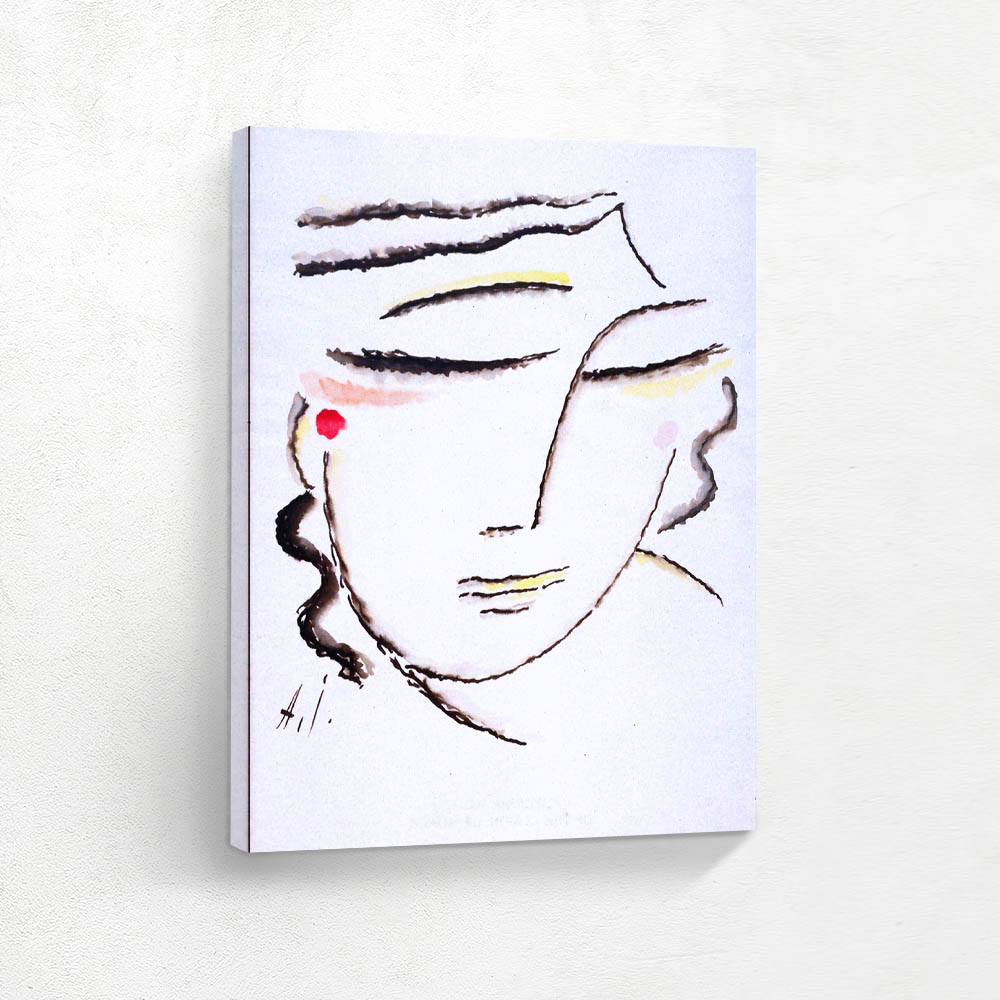 Tilted Head with Closed Eyes