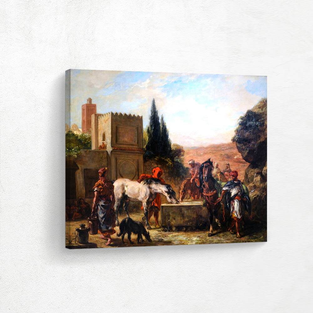 Horses at a Fountain