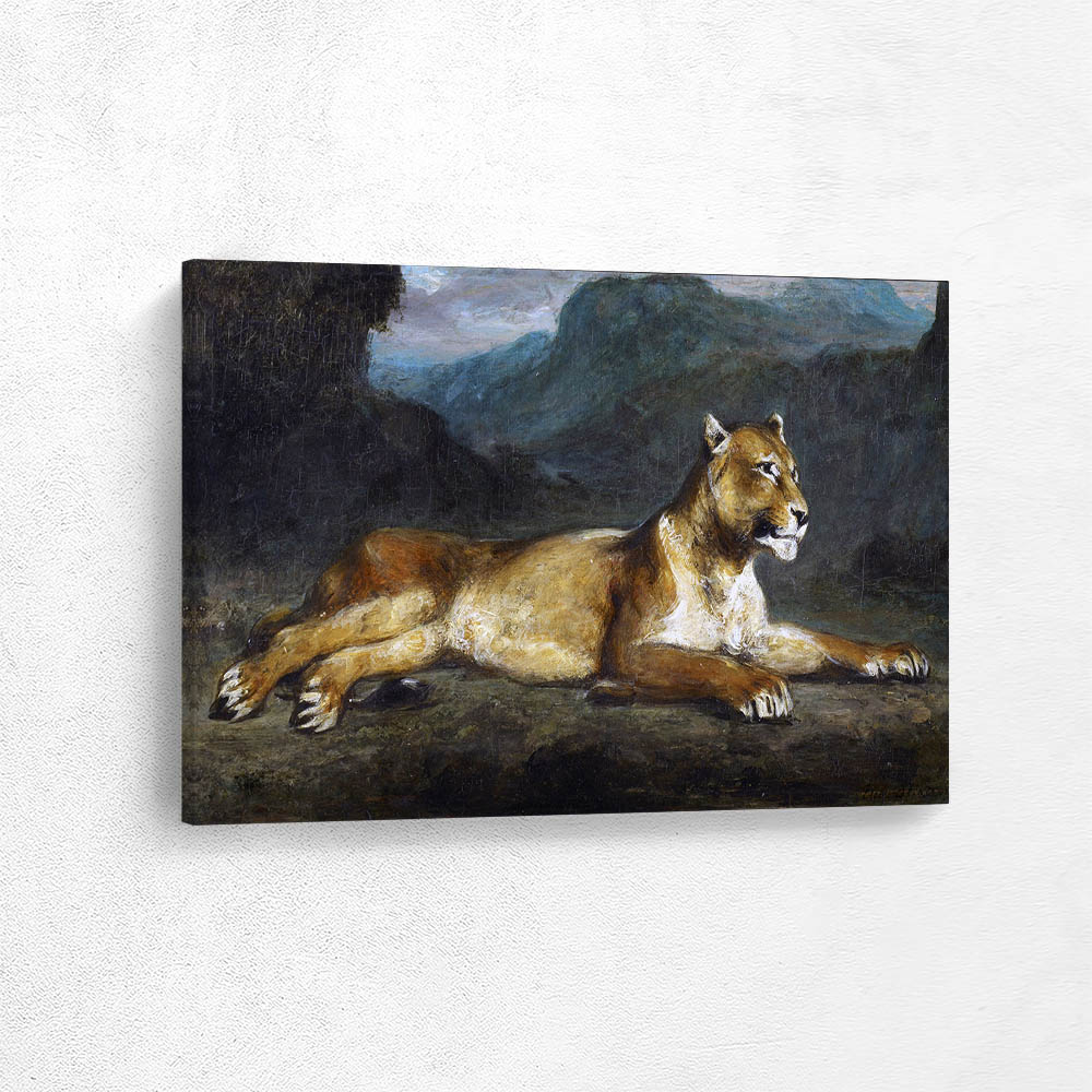 Lioness reclining