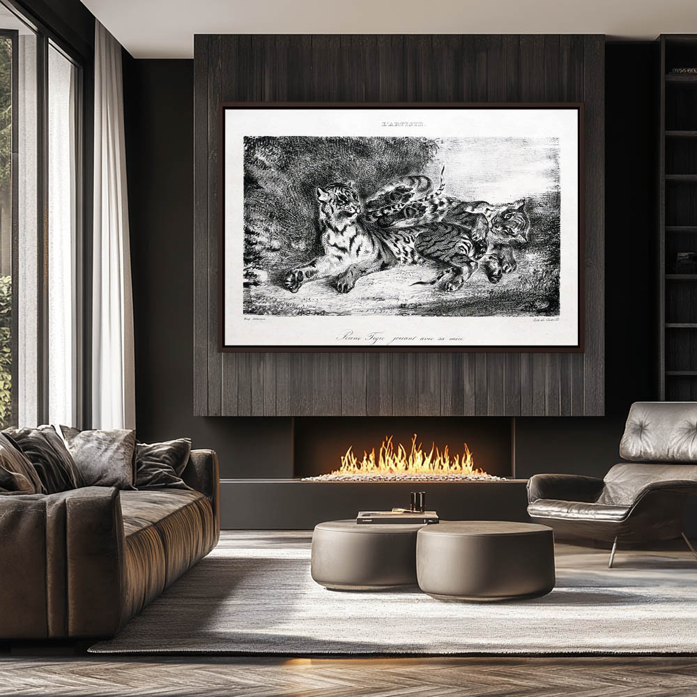Young tiger playing with his mother - Image 3