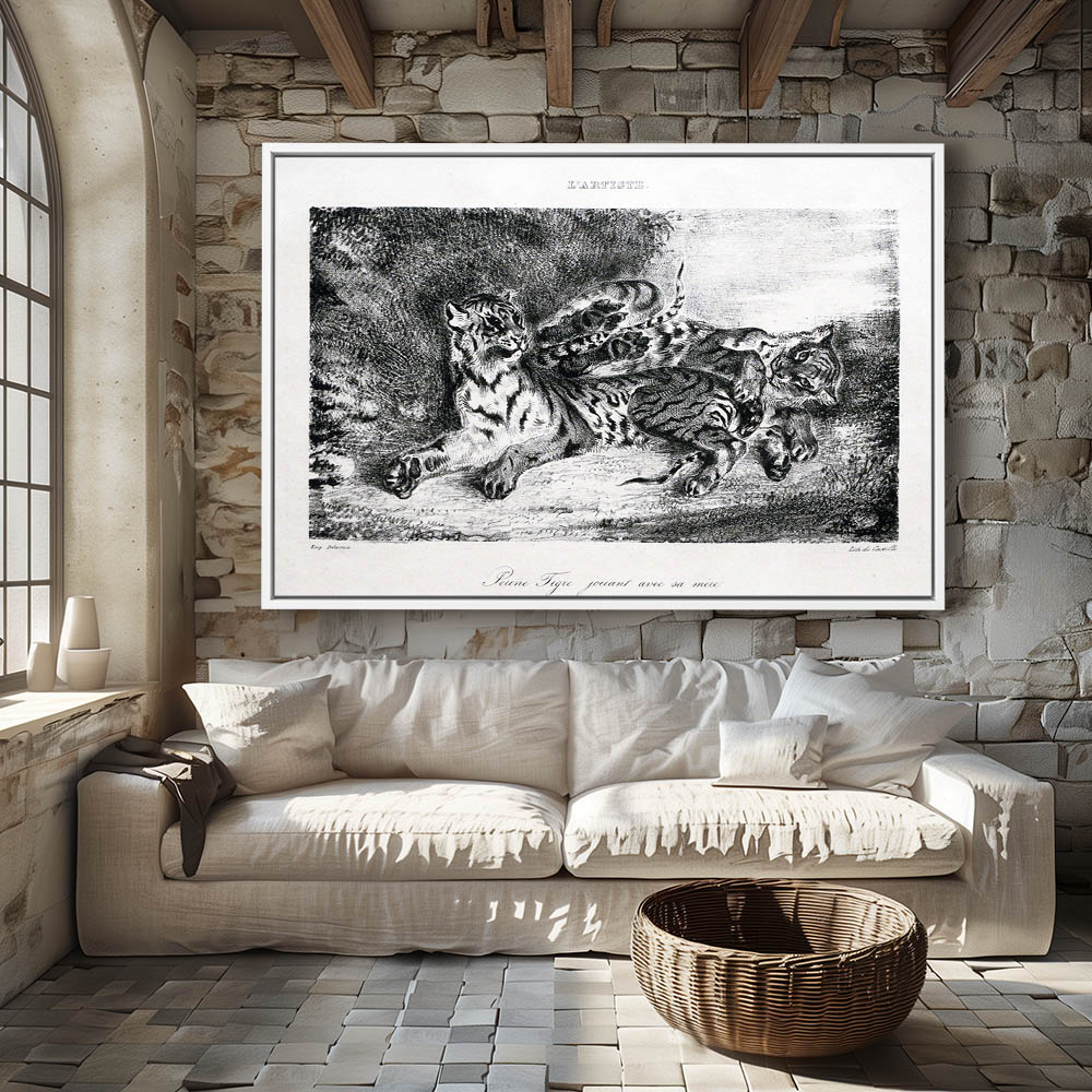 Young tiger playing with his mother - Image 4