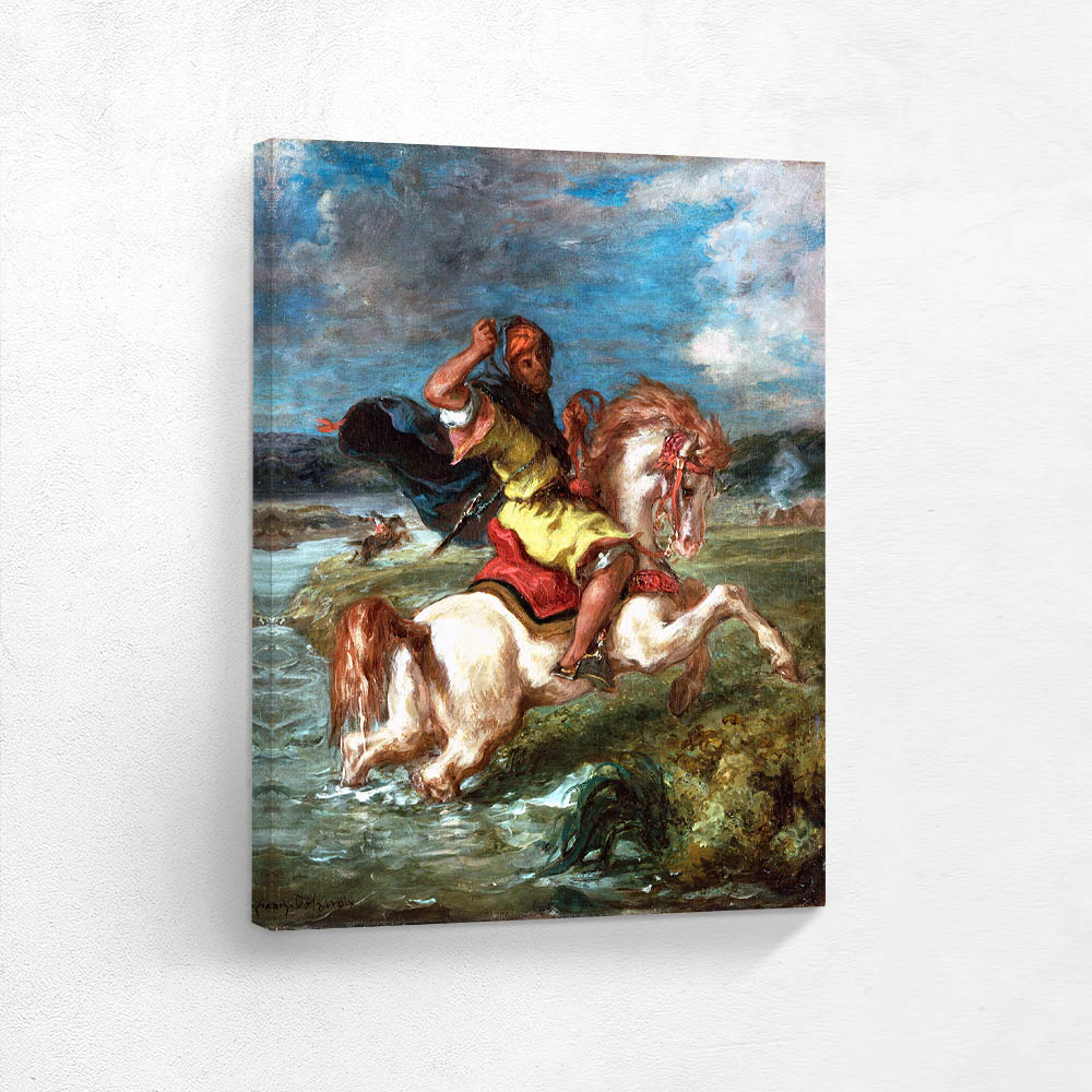 Moroccan Horseman Crossing a Ford