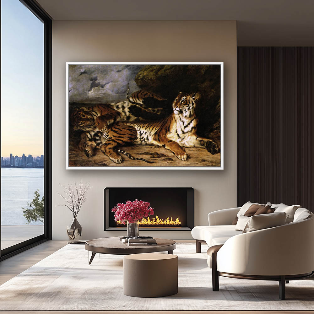 Young tiger playing with his mother - Image 4