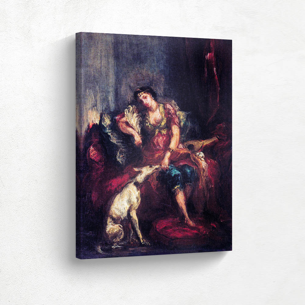 Woman from Algiers with greyhound